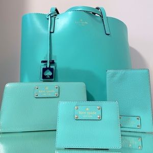 Kate Spade Aqua Tote Combo